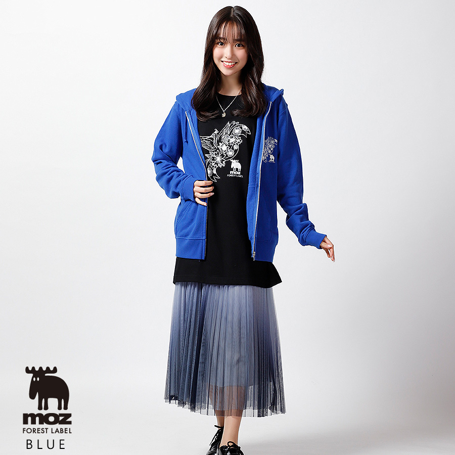 FORESTCLOUD 葉柄デザイン フード付きパーカー　Mサイズ miniministore ペイント柄 フード付き パーカー -ファッション