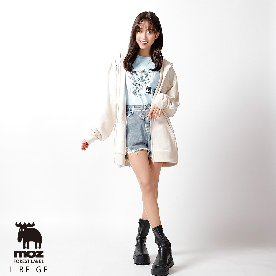 藤岡舞衣 × moz FOREST LABEL コラボZIPパーカー
