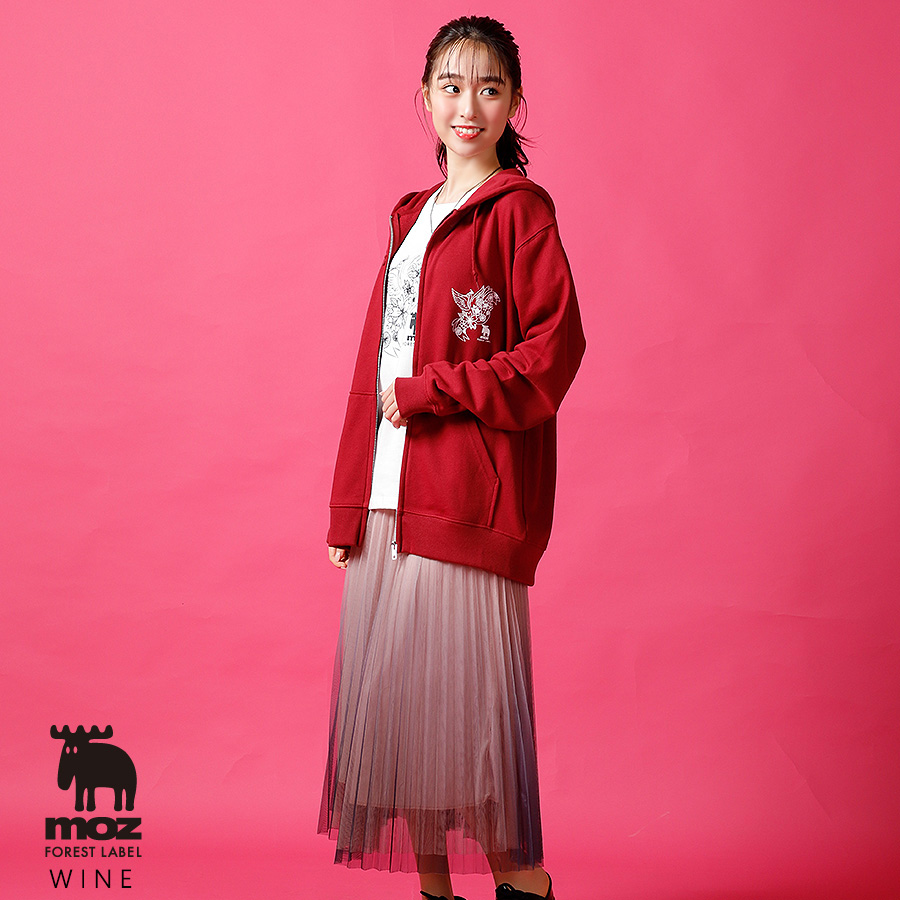 藤岡舞衣 × moz FOREST LABEL コラボZIPパーカー