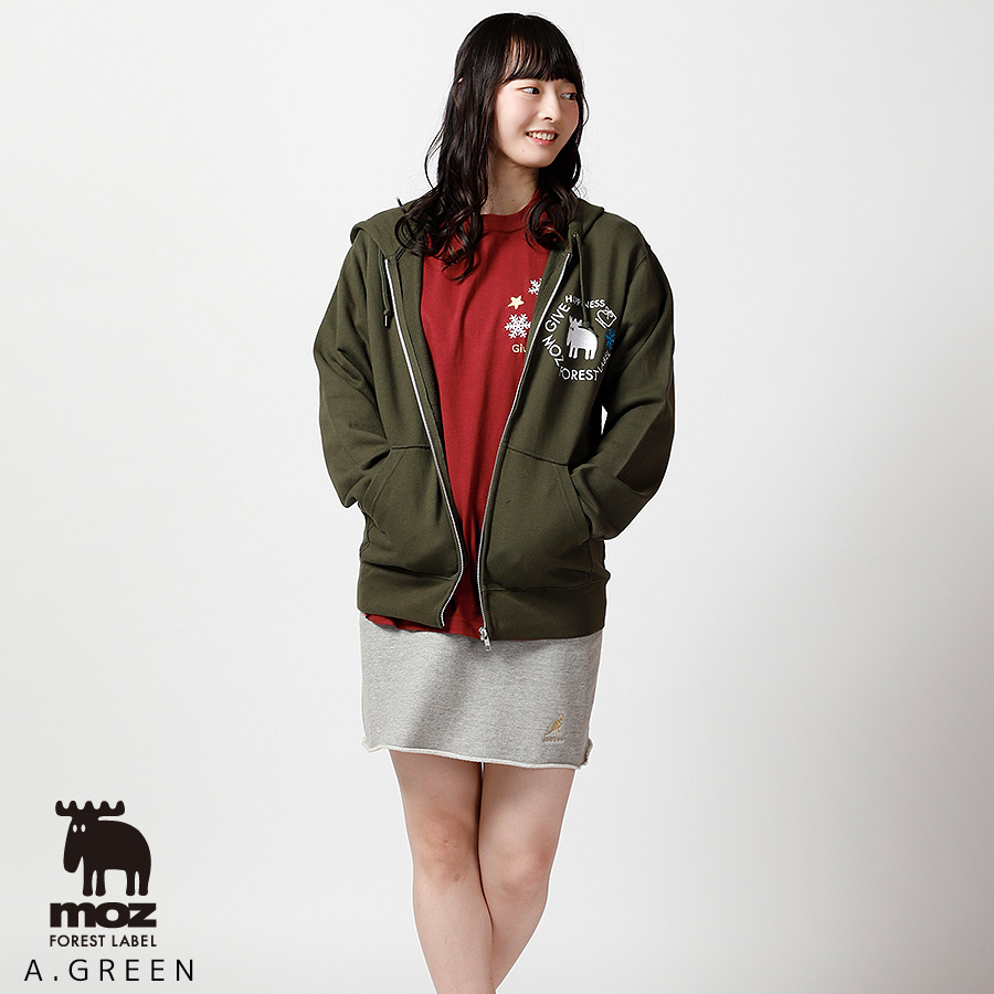 大庭雅×moz FOREST LABEL コラボZIPパーカー