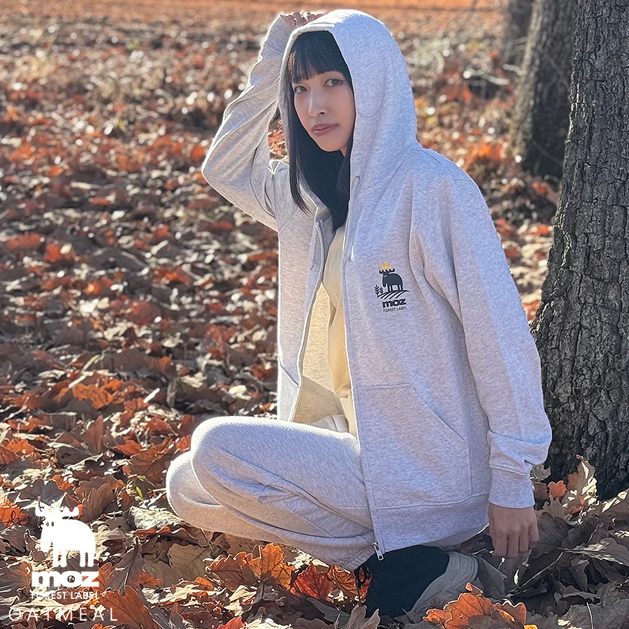 土くれプリンセス さおりの暮らし×moz FOREST LABEL コラボZIPパーカー