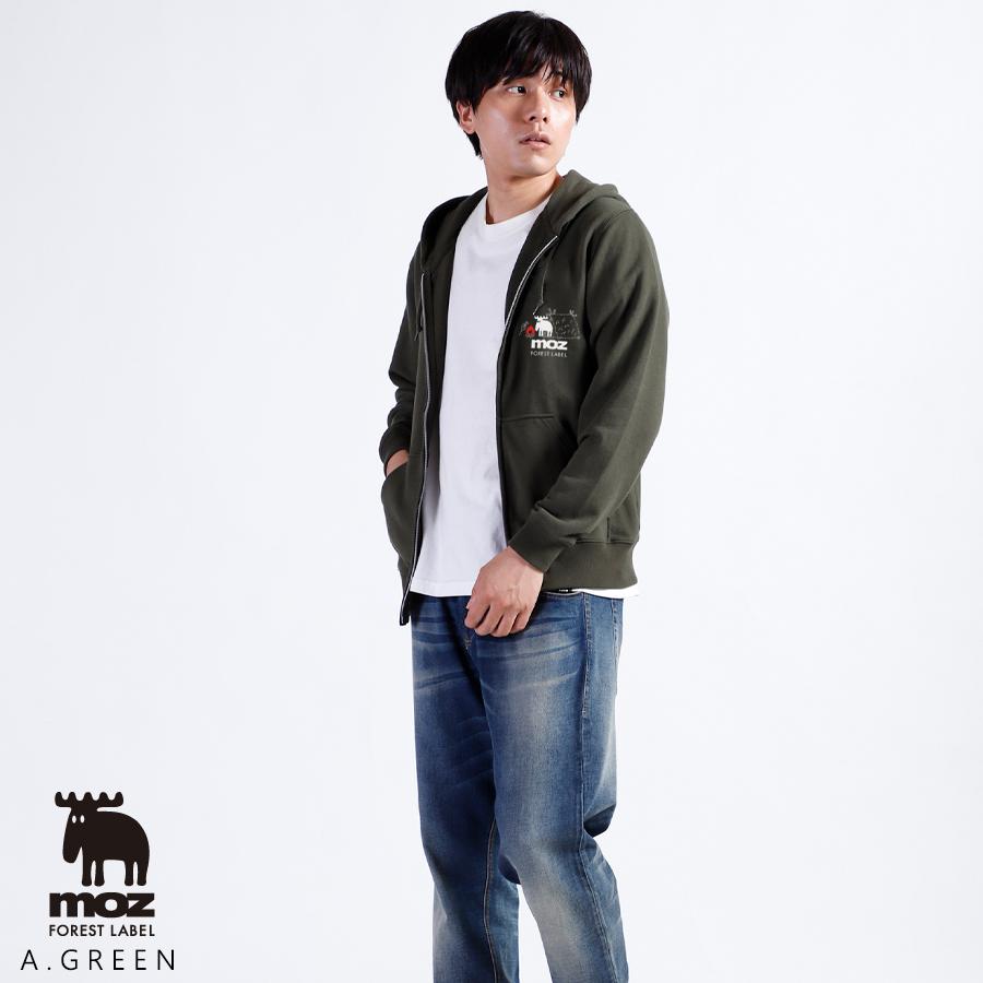 店舗用品 Mr.Brain 北香那×moz FOREST LABEL コラボZIPパーカー
