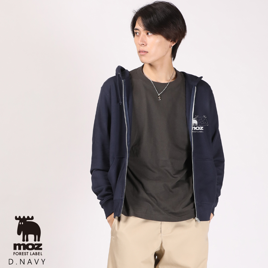 店舗用品 Mr.Brain 北香那×moz FOREST LABEL コラボZIPパーカー