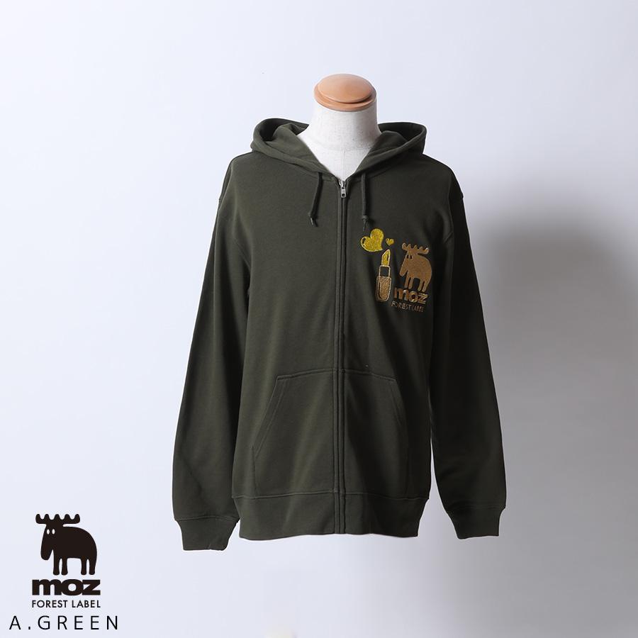 Creek alwayth 反転ロゴ ブラウン パーカー 即完 入手困難 直川貴博 ×moz FOREST LABEL コラボZIPパーカー